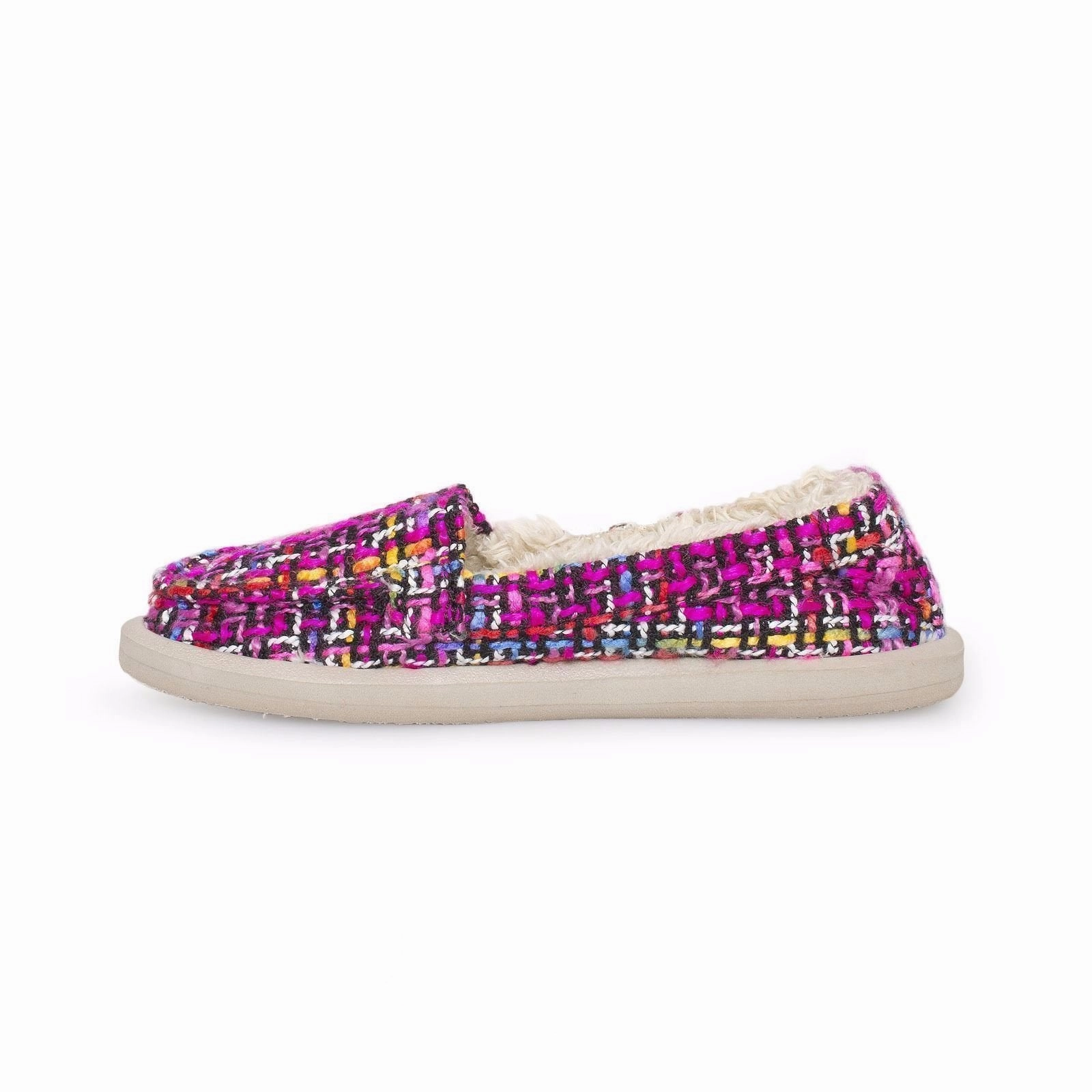 Sanuk Short Knitty Fuchsia Multi Tweed Shoes Unique Wedding Shoes Flats