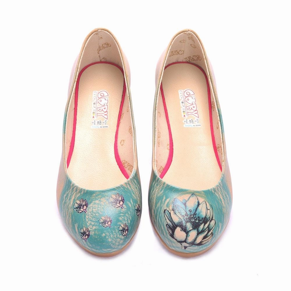 Artichoke Flower Ballerinas Shoes 1092 Backless Flat Shoes