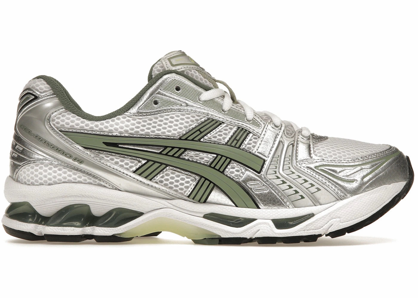 ASICS Gel-Kayano 14 White Pure Silver Slate Grey Sage Asics Army Running Shoes
