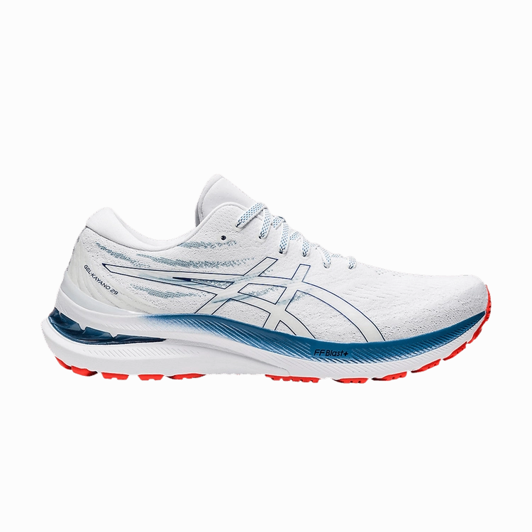 ASICS Gel-Kayano 29 White Deep Ocean Asics Carbon Plate Shoe