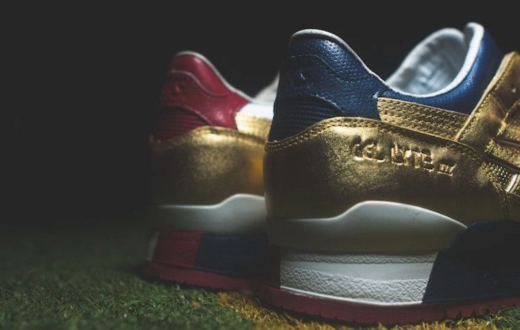 ASICS Gel-Lyte III KFE USA Gold Asics Winter Running Shoes Spikes