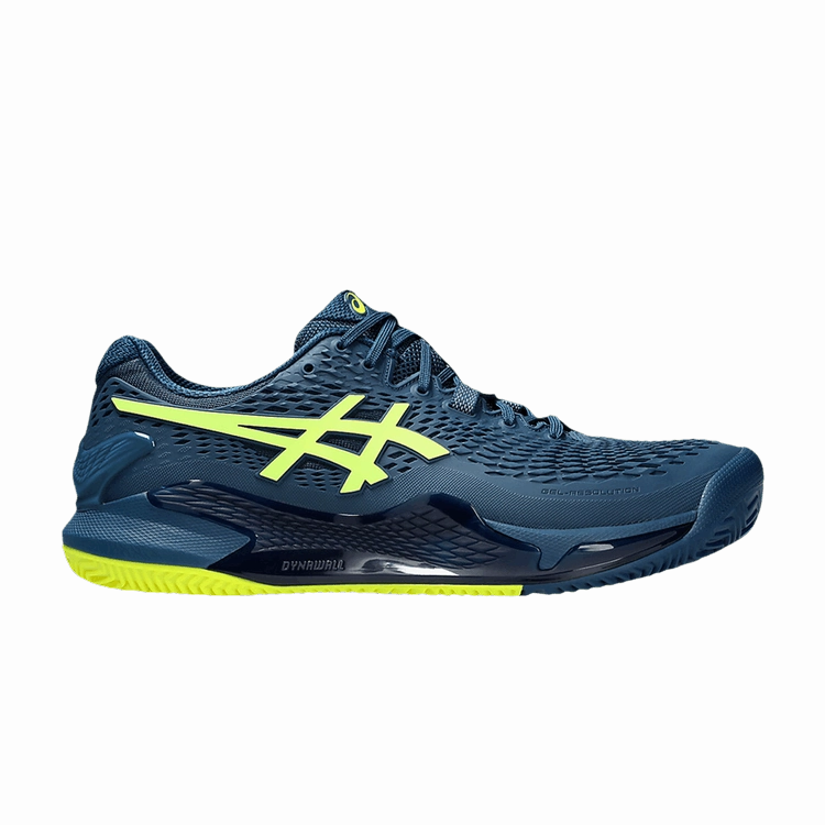 Asics Hypergel Sai Running Shoes ASICS Gel-Resolution 9 Clay Mako Blue Safety Yellow
