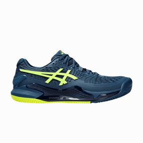 ASICS Gel-Resolution 9 Clay Mako Blue Safety Yellow Asics Gel Series Shoes