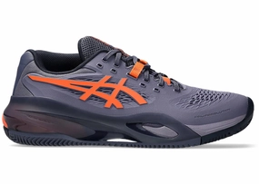 Asics Gel Nimbus 17 Shoe ASICS Gel-Resolution X Clay Greyish Purple Nova Orange