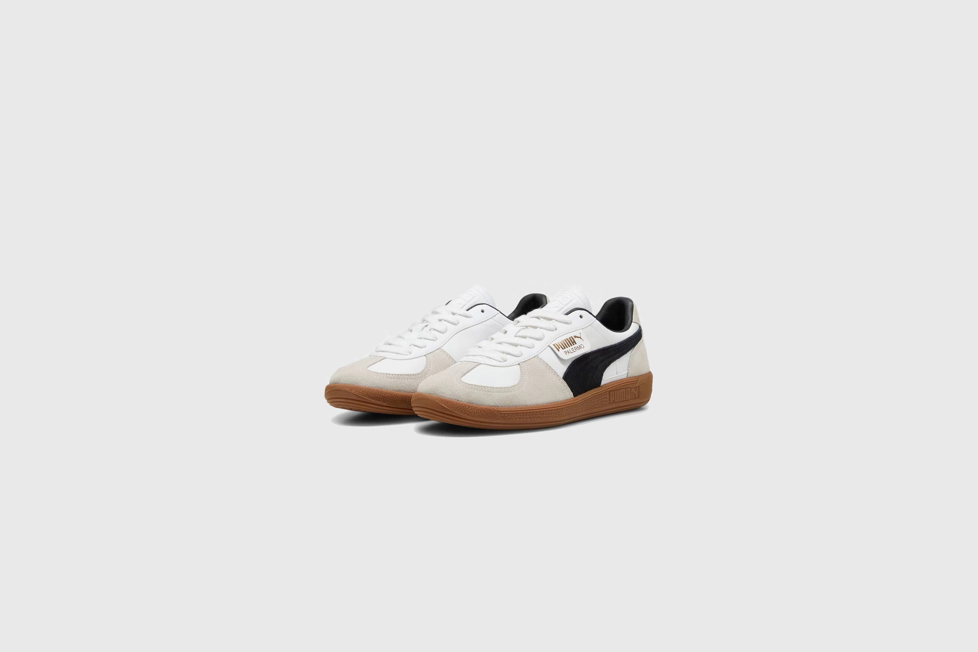 Puma Palermo Lth (Puma White-Vapor Gray-Gum) Asics Igs Running Shoes