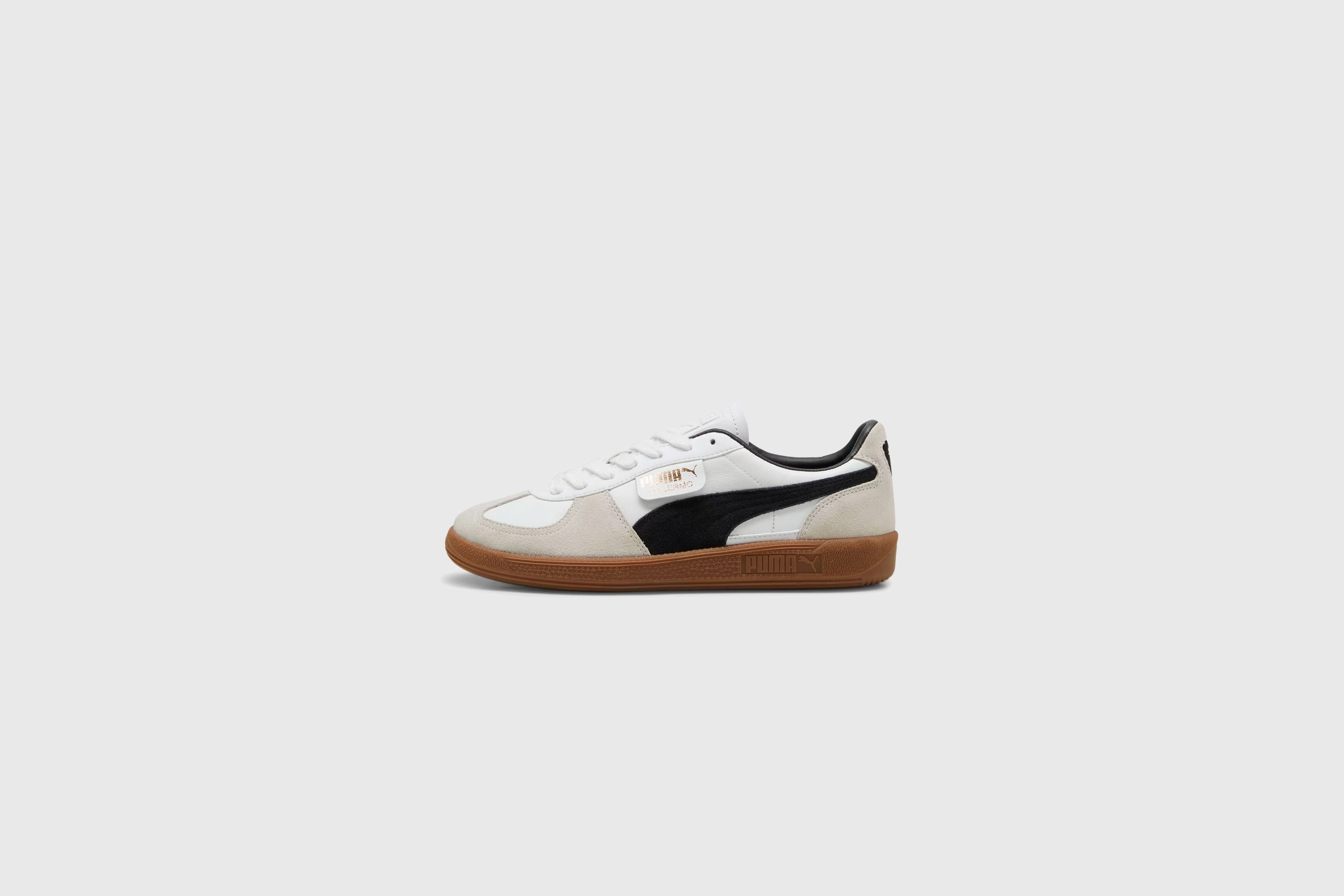 Puma Palermo Lth (Puma White-Vapor Gray-Gum) Best Asic Shoes