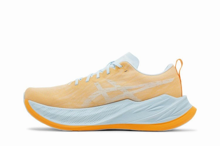 ASICS Superblast Fellow Yellow Light Blue Asics Wrestling Shoes Size 6