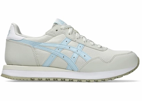 ASICS Tiger Runner II Cream Light Blue (Women's) Asics Tennis Shoes With Wide Toe Box