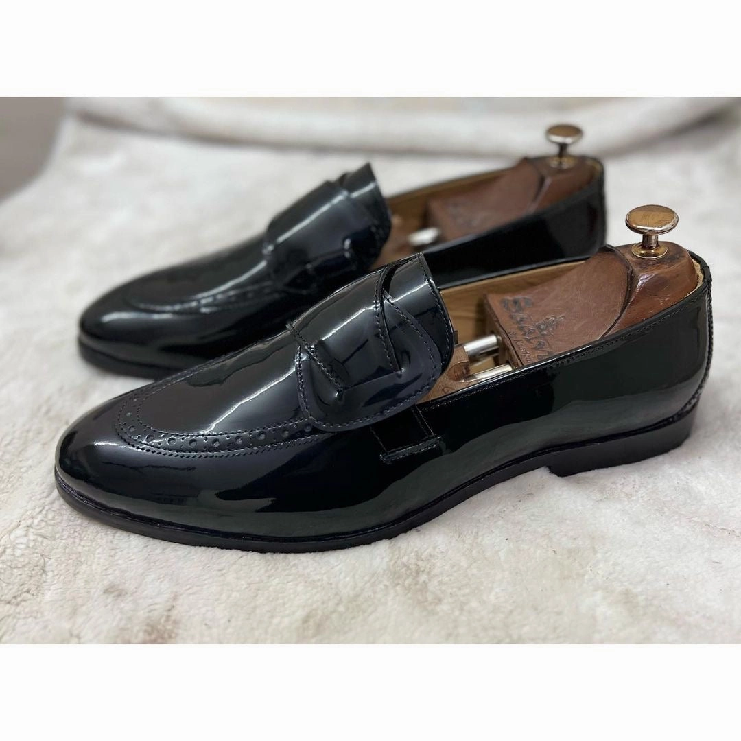 Comfort Loafers Patent Butterfly Loafers