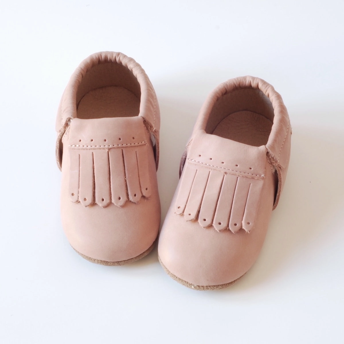 Tights And Loafers Baby Loafers - Old Rose