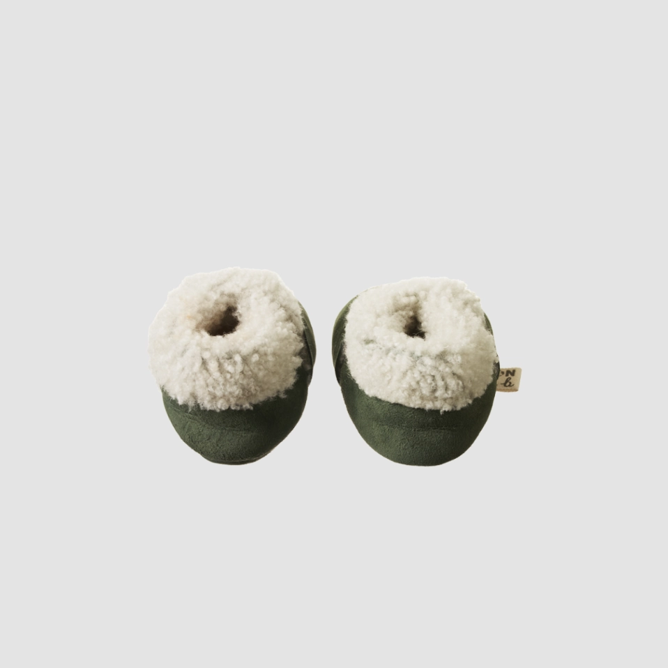 Home Slippers With Arch Support Nature Baby Lambskin Booties Thyme