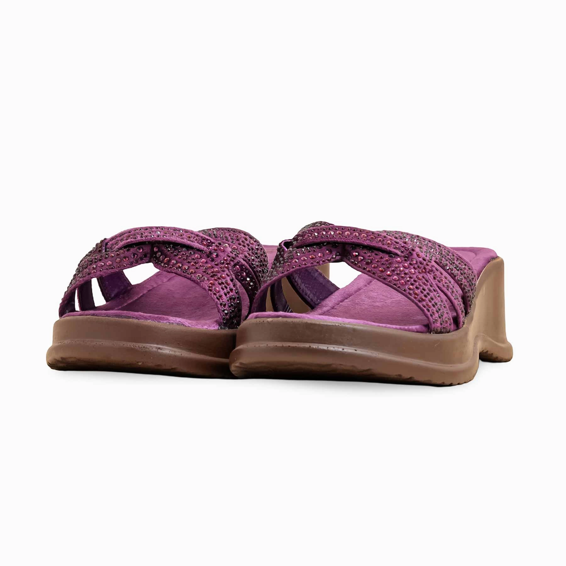 Purple Formal Slipper PU0533 Funny Slides Shoes