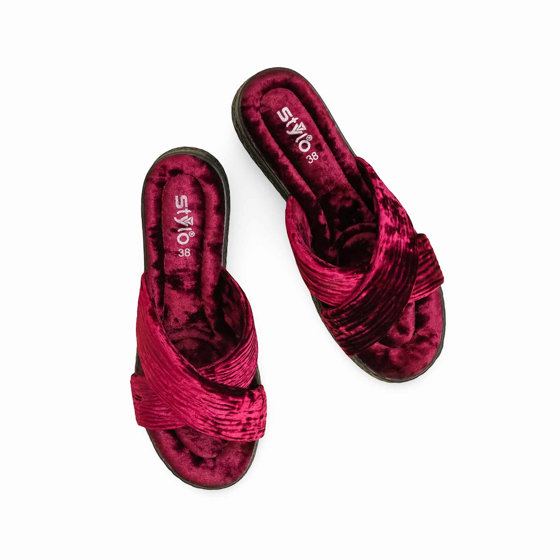 Maroon Formal Slipper PU0610 Mukluks Slippers