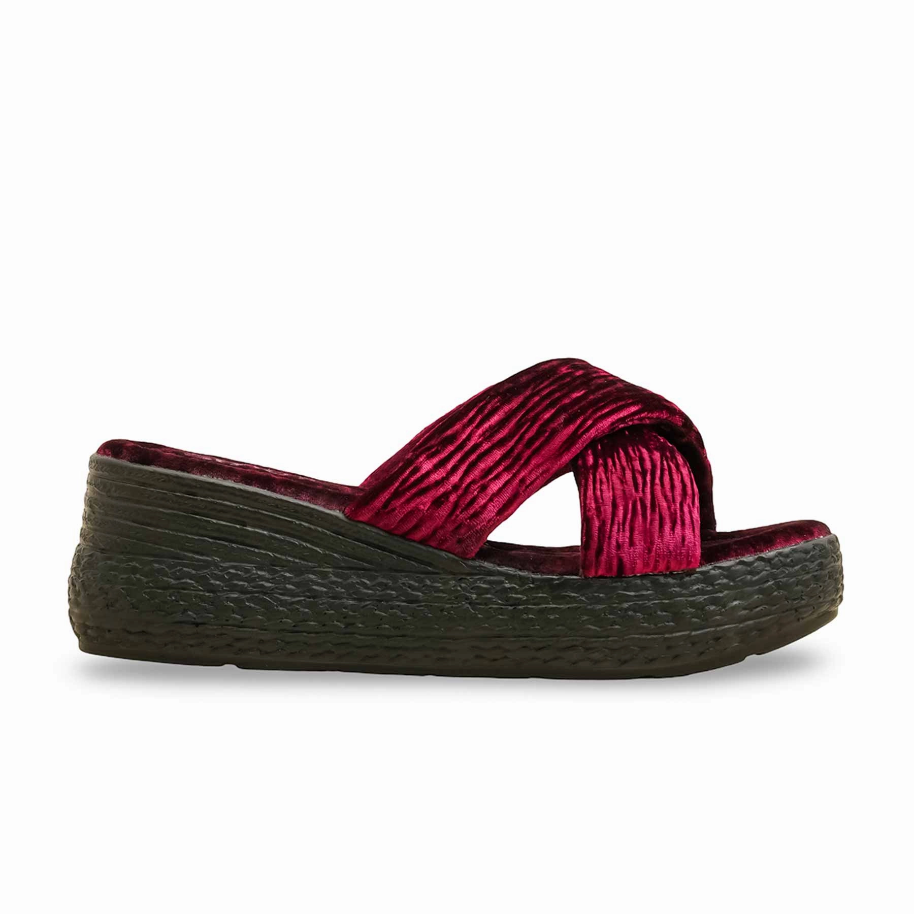 Best Camp Slippers Maroon Formal Slipper PU0610