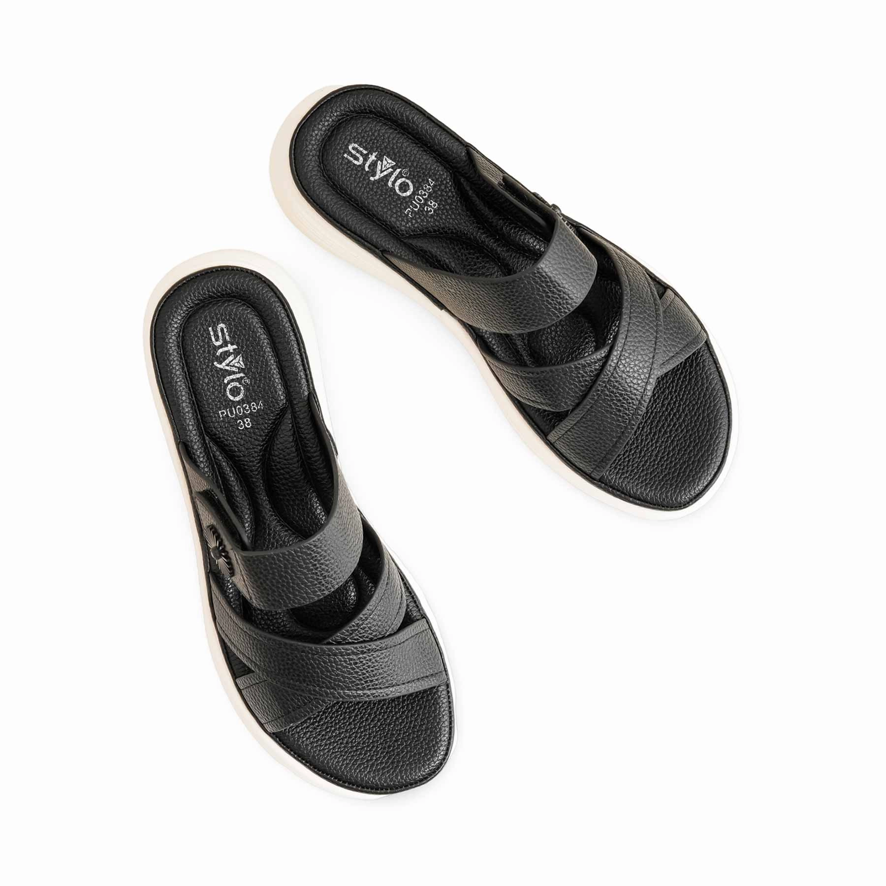 Black Formal Slipper PU0384 Ascot Slippers