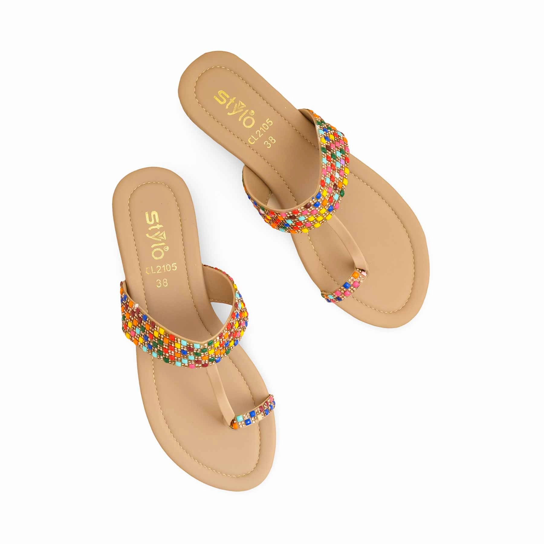 Beige Casual Chappal CL2105 Casual Size 14 Shoes