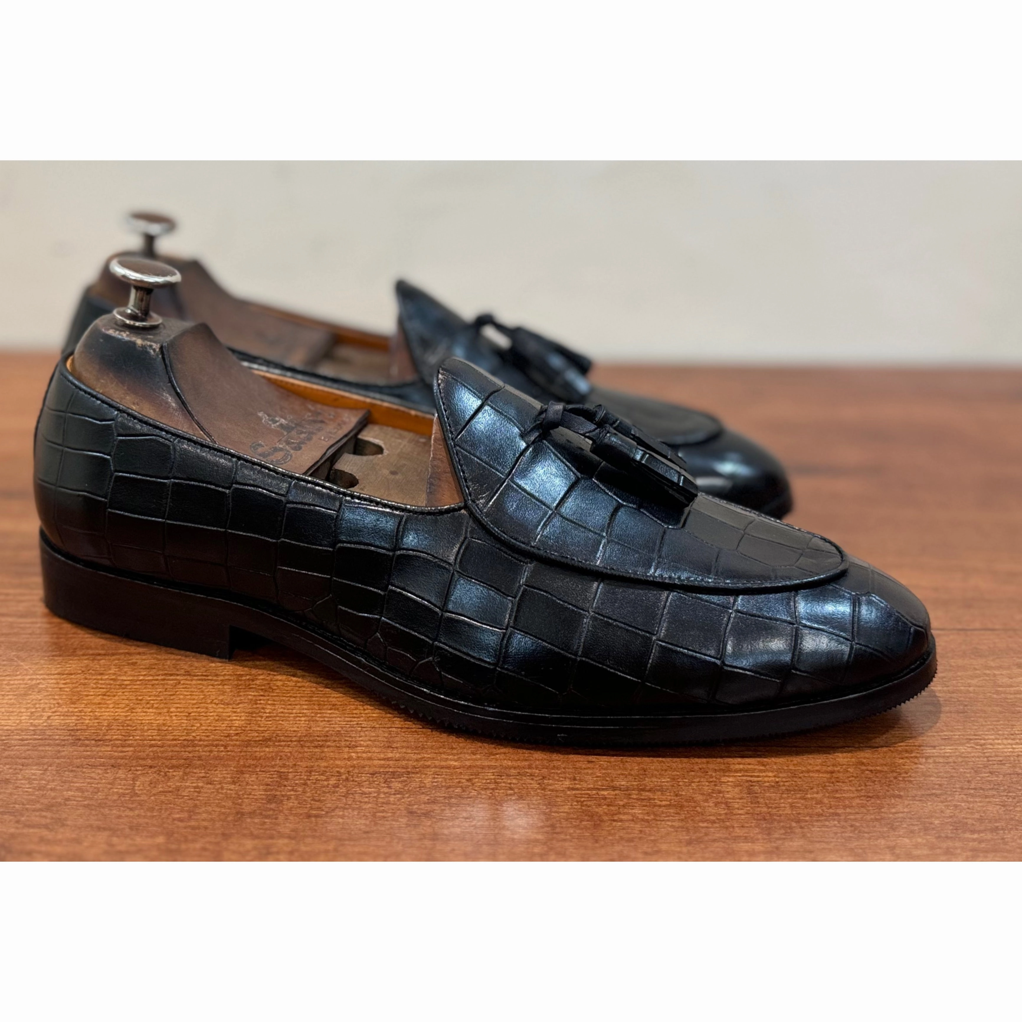 The Row Loafers Belgian Loafers Croco