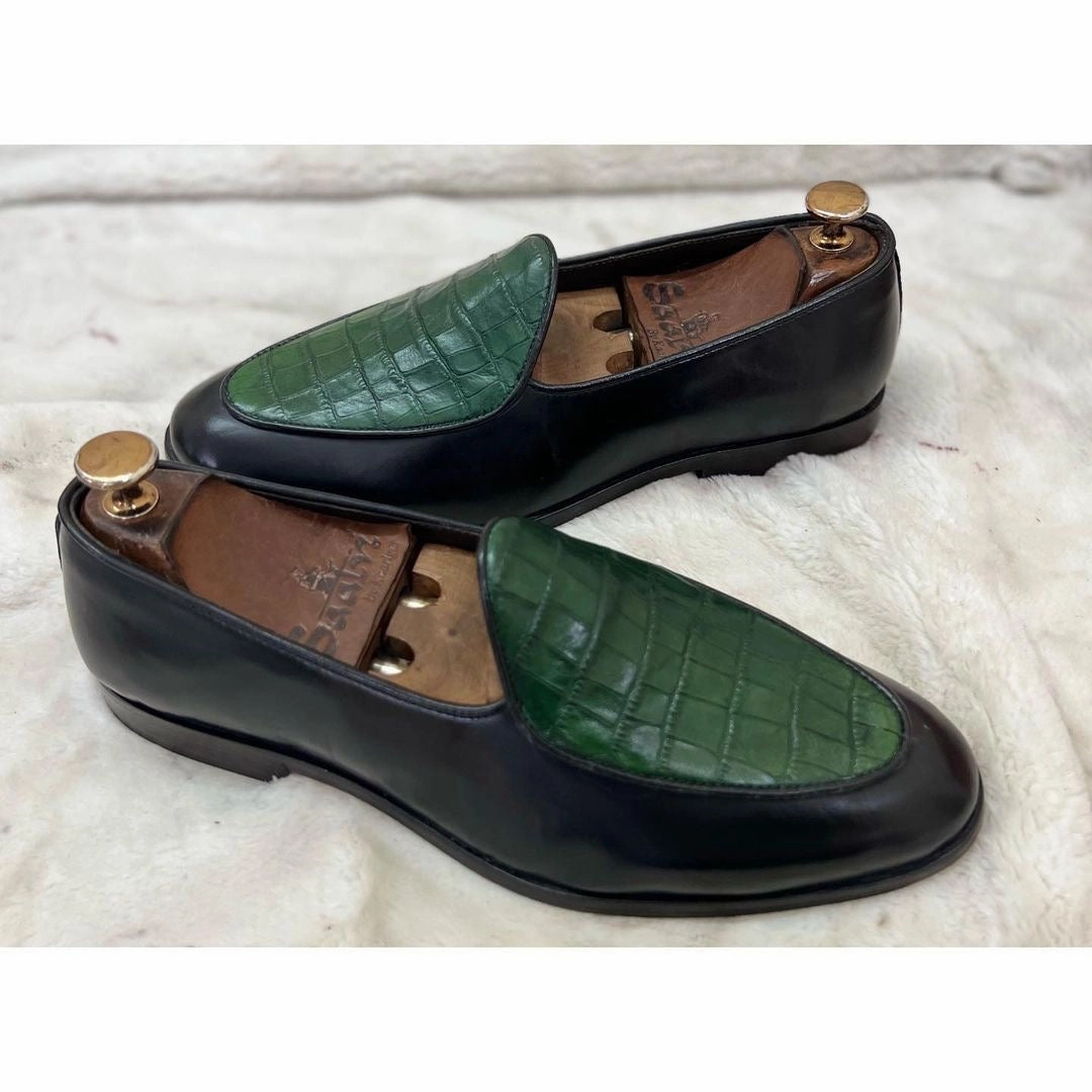 Red Loafers Belgian Loafers Green