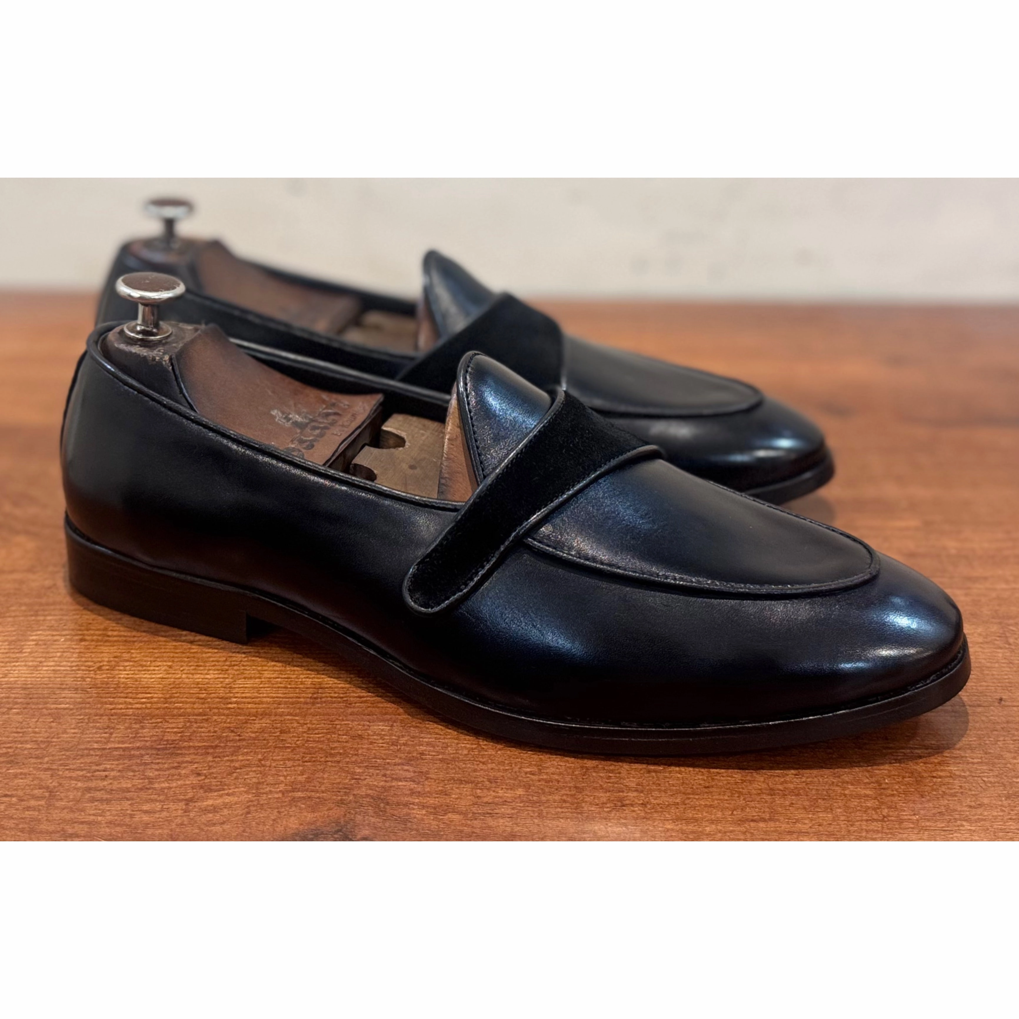 Belgian Loafers Mortiz Black Lug Sole Platform Loafers