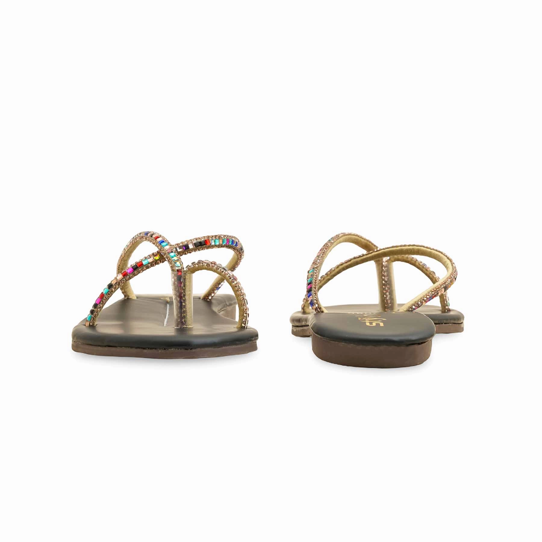 Black Casual Chappal CL2088 Customize Slippers