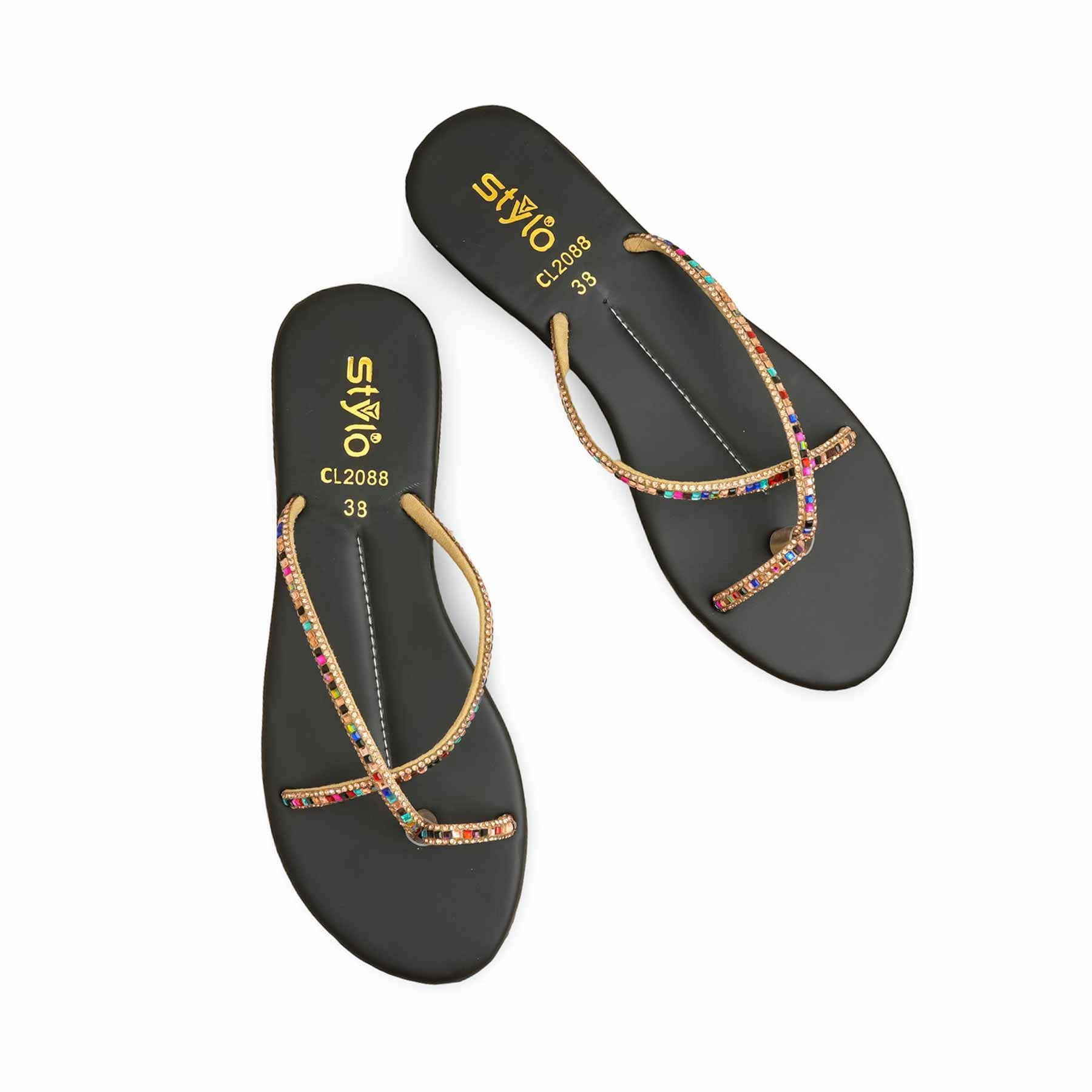 Slippers For Snow Black Casual Chappal CL2088