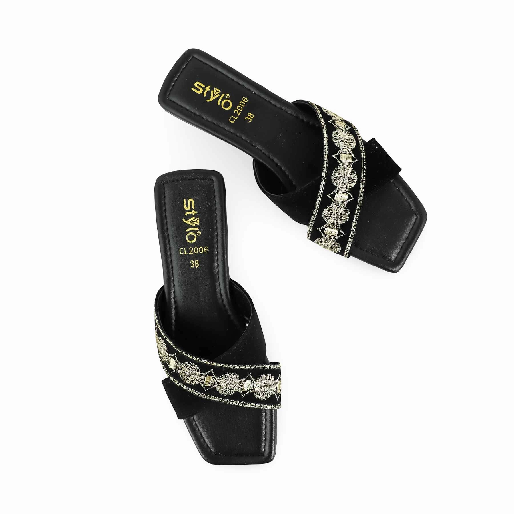 Black Casual Slipper CL2006 Classic Cortez Leather Casual Shoe