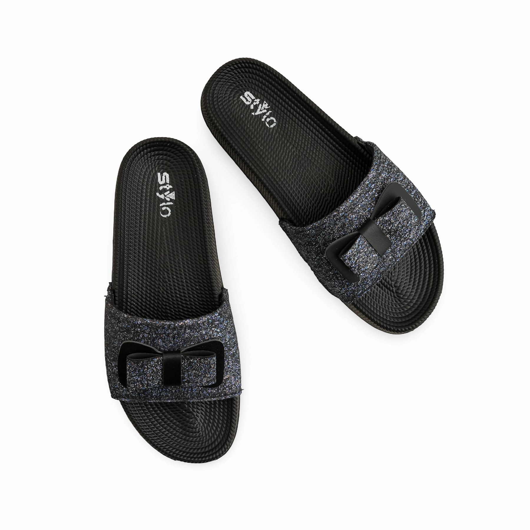 Special Occasion Flat Shoes Black Casual Softy For Ladies CL9358