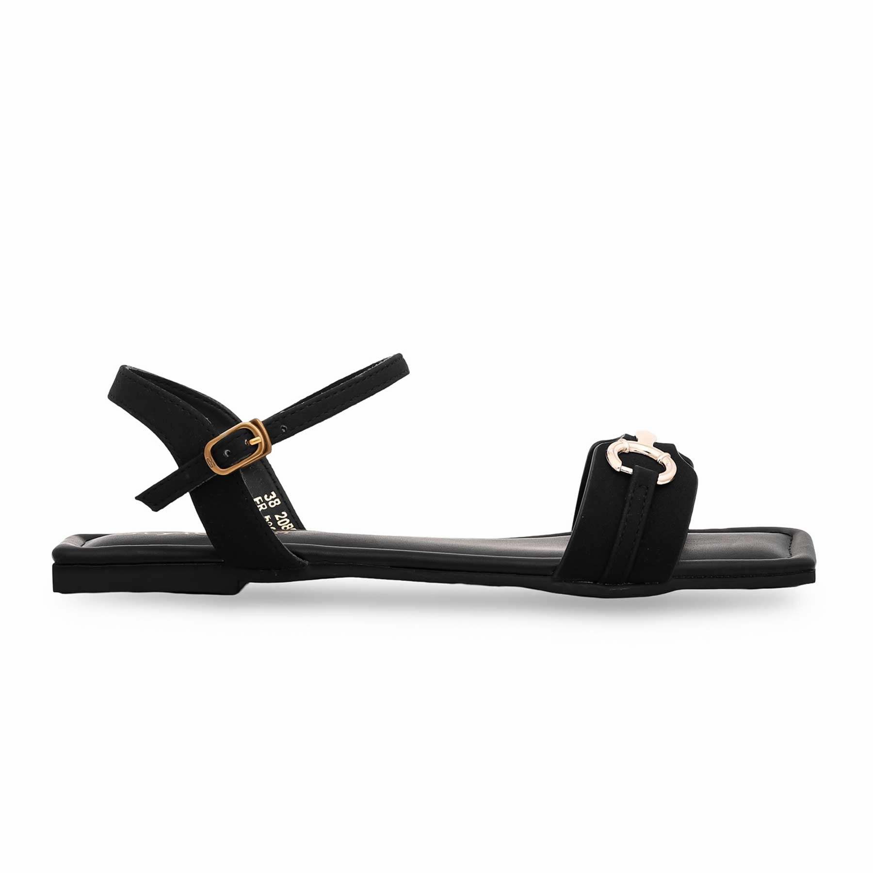 Flat Sole Mtb Shoes Black Formal Sandal FR5264