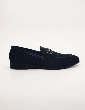Black Formal Shoes for Men Shiny Flat Shoes