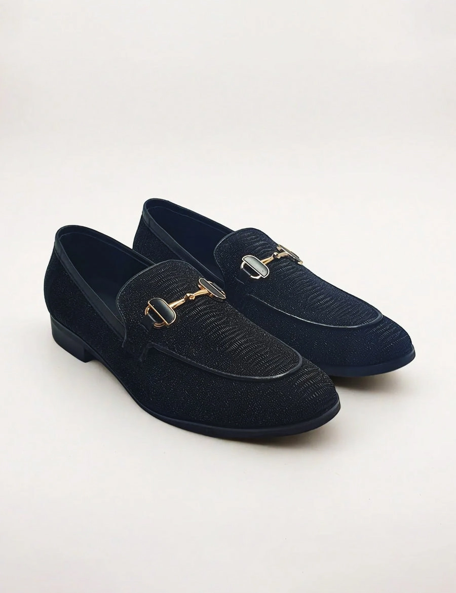 Flats Navy Blue Shoes Black Formal Shoes for Men
