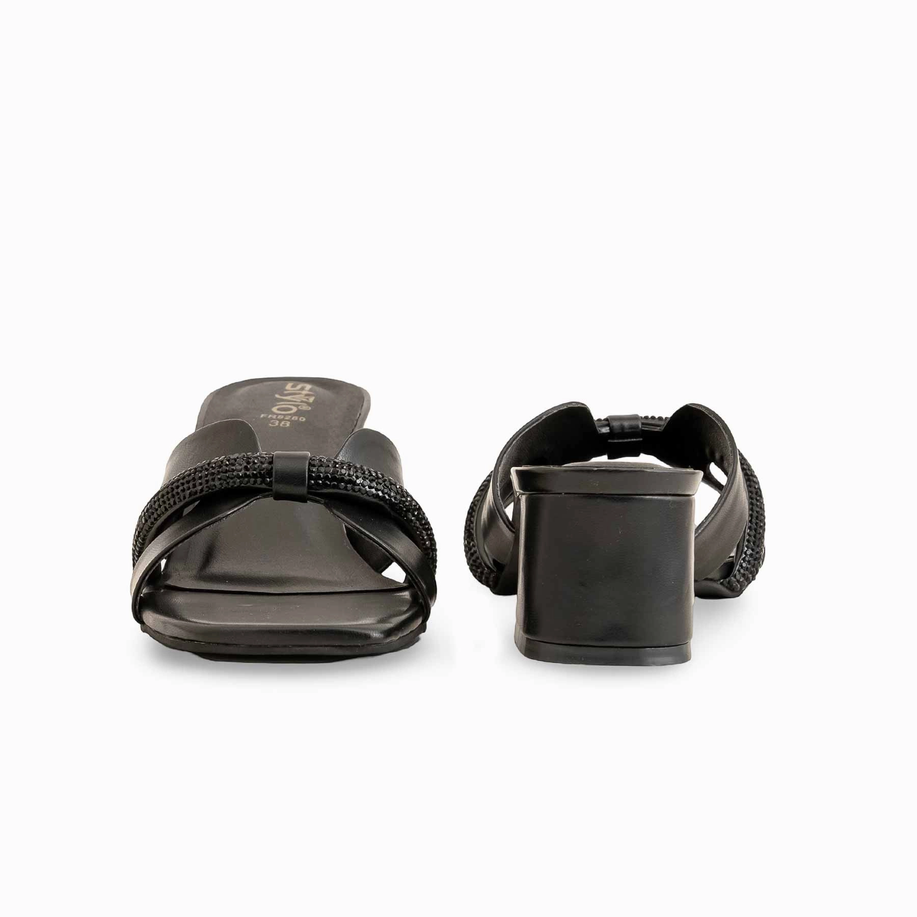 Black Formal Slipper For Women FR8280 Ugly Slippers Funny