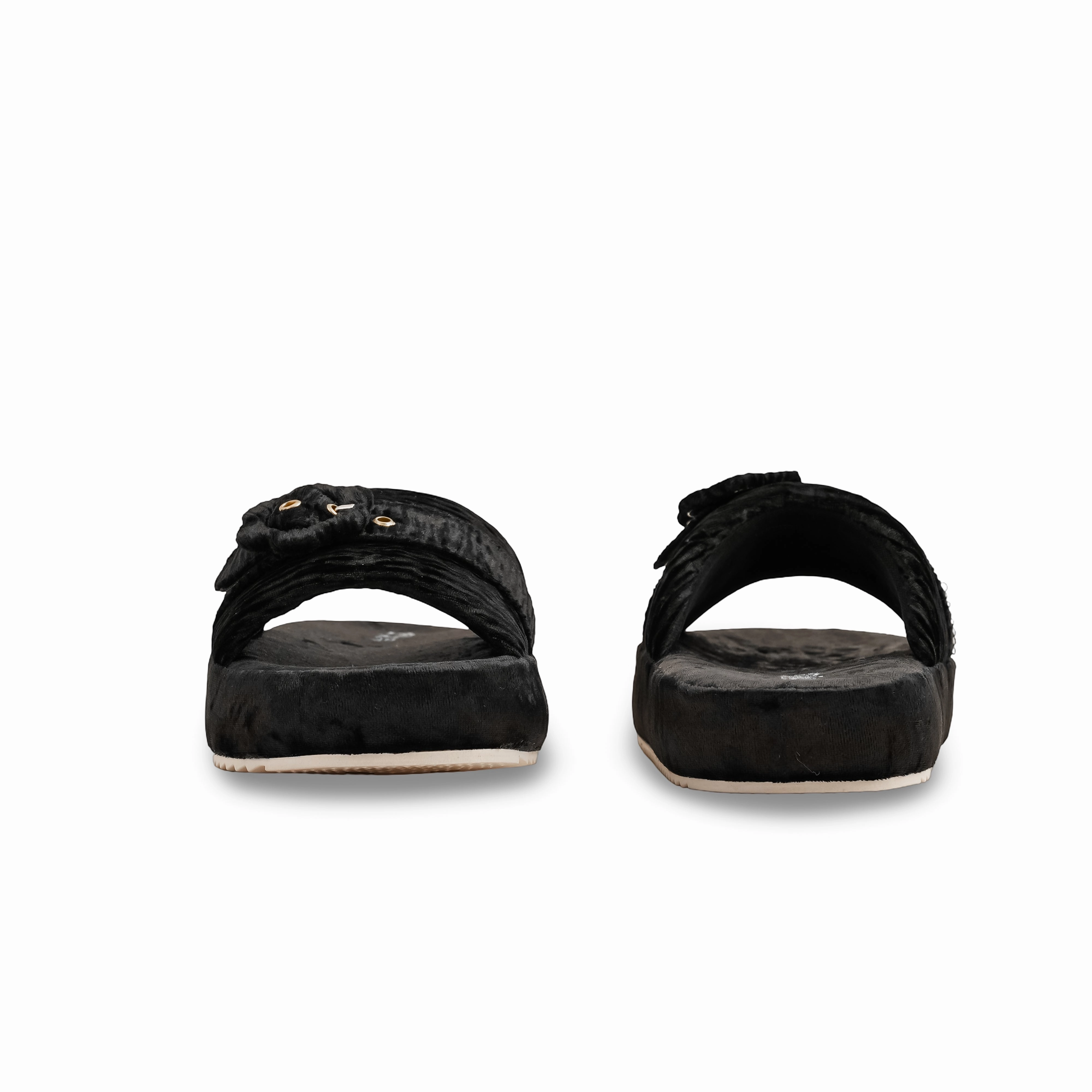 Microfiber Slippers Black Formal Slipper PU0570