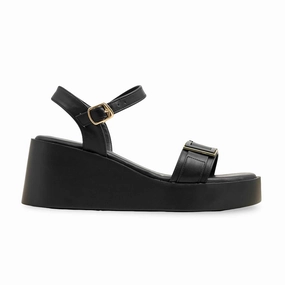 Black Formal Women Sandal PU0389 Sandals With Enclosed Toes