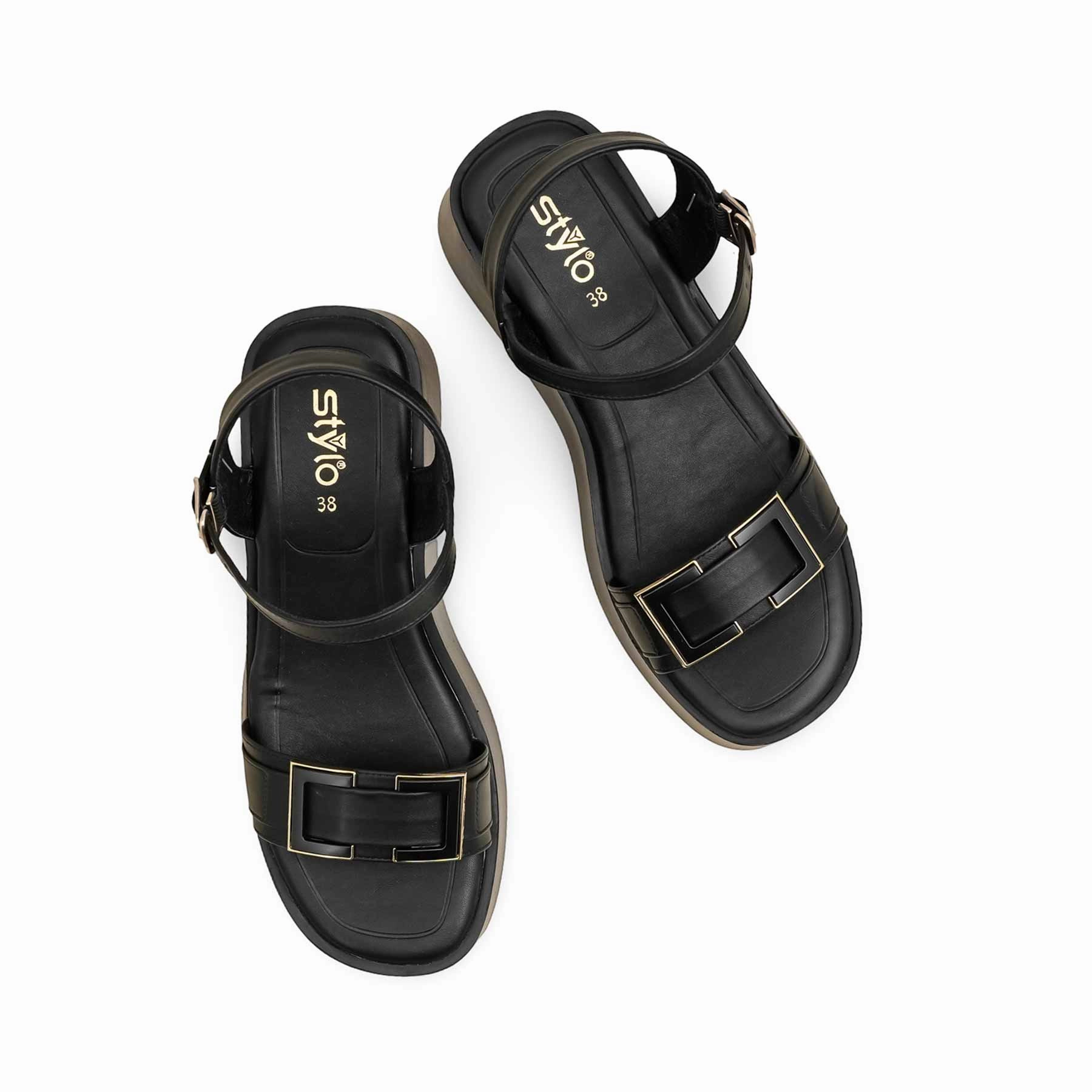 Black Formal Women Sandal PU0389 Saint Lucia Grande Sandals