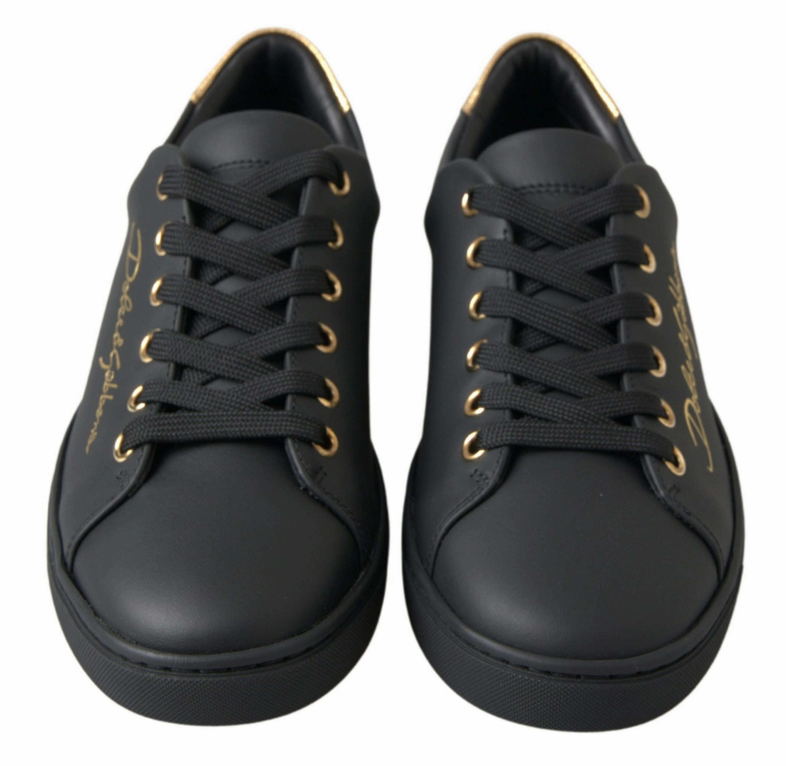 Dragon King Sneakers Black Gold Leather Classic Sneakers Shoes