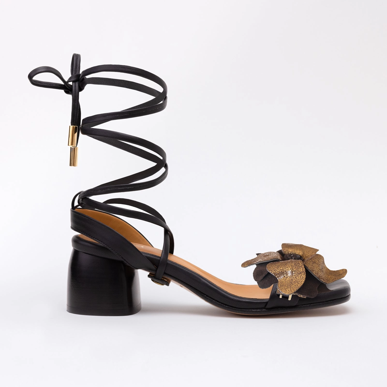 Black Heeled Swap Sandal Brown Flower with Gladiator Platform Flip Flop Sandals