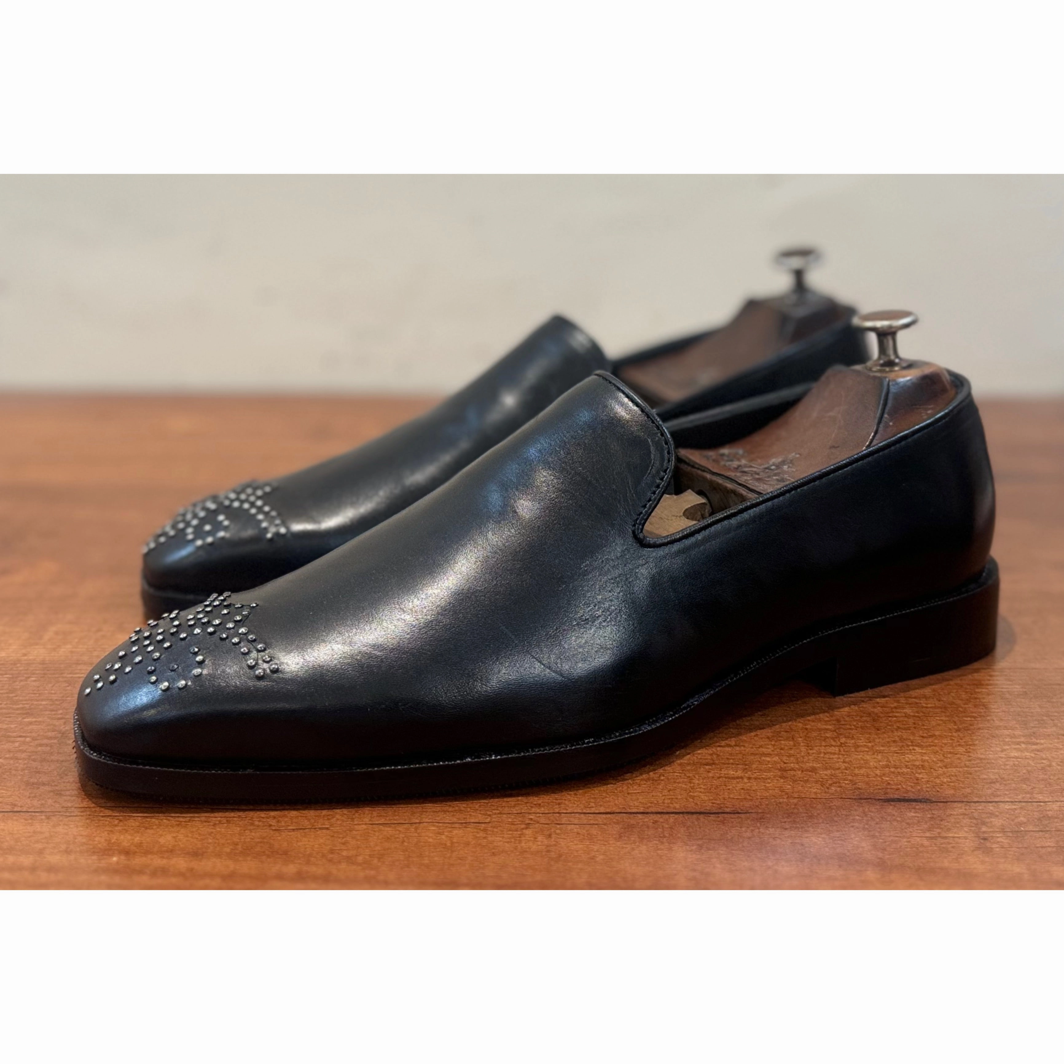 Black Loafers With Bajri Tabi Loafers