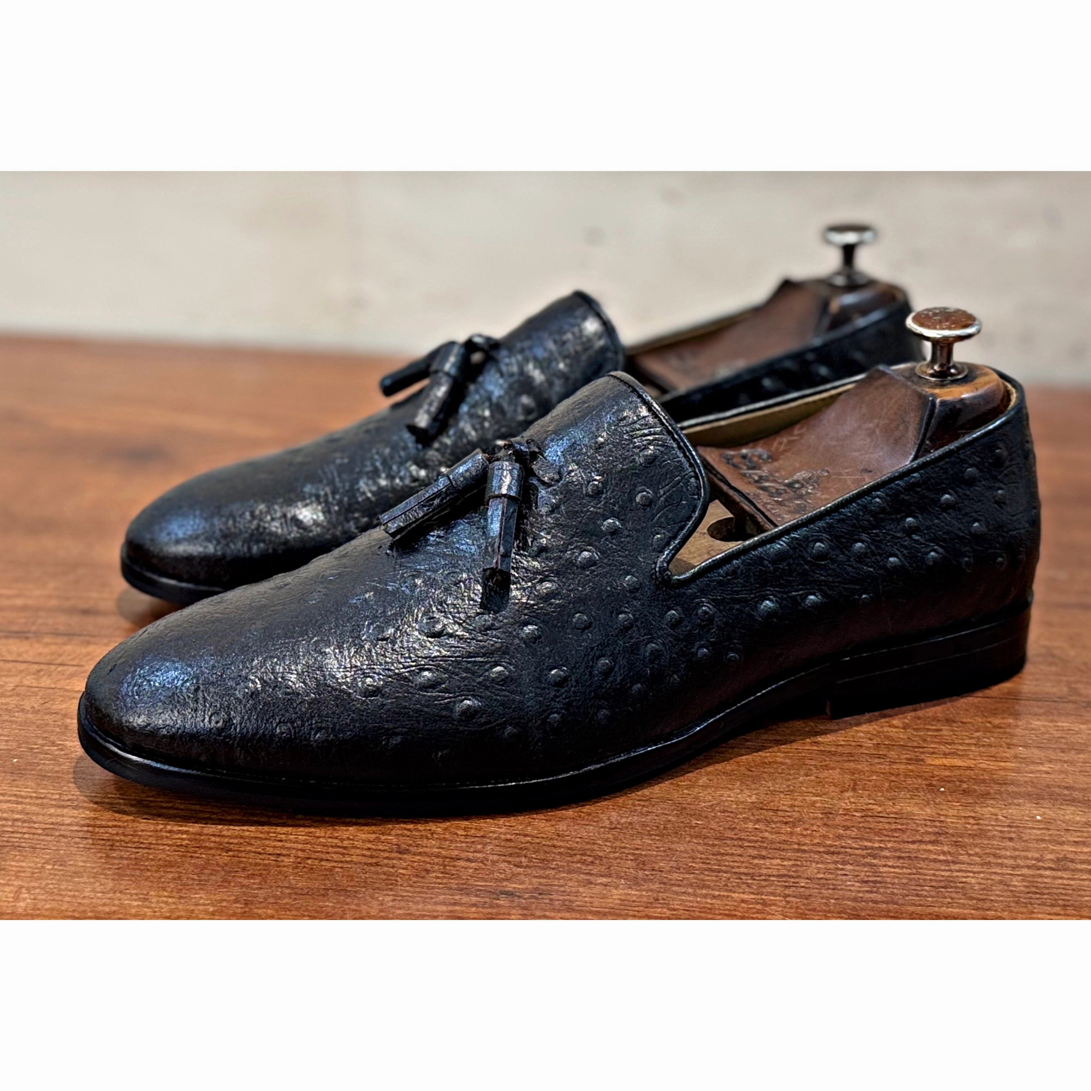 Clarks Westlynn Bella Loafers Black Ostrich Tassel Loafers