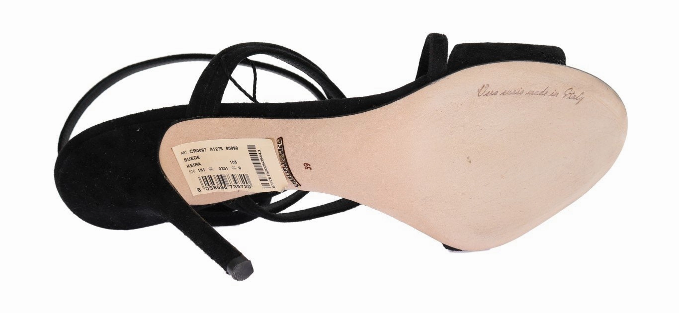 Black Suede Keira Strap Sandals Sandals Dunn's River Jamaica