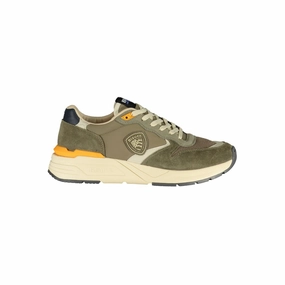 Classic Leather Sneakers Blauer Green Polyester Men Sneaker