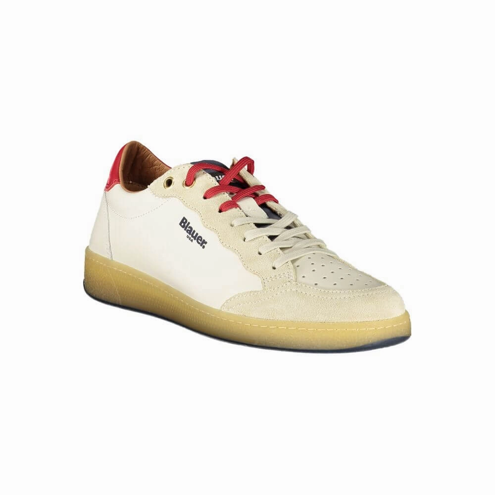 Spanx High Heel Sneakers Blauer White Leather Men Sneaker