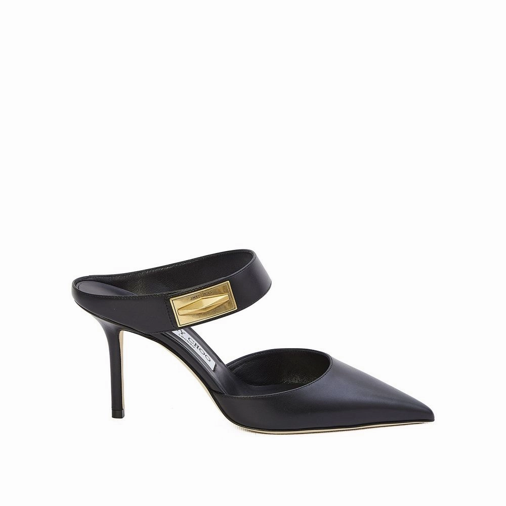 Jimmy Choo Black Calfskin High Heel Pumps Running Wild Shoe Store
