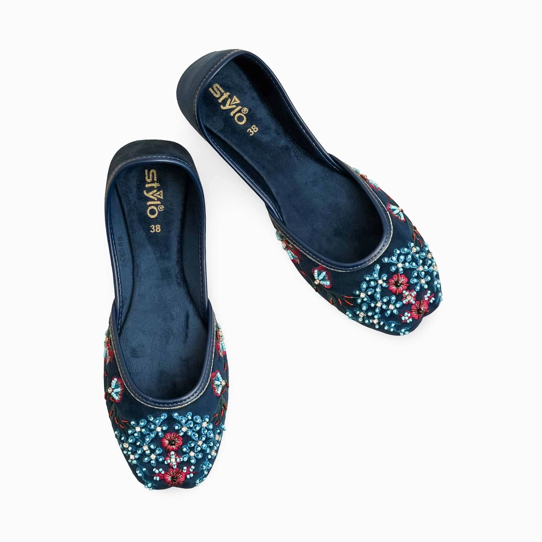 Best Walking Shoes For Flat Feet And Pronation Blue Ethnic Khusa EC8588