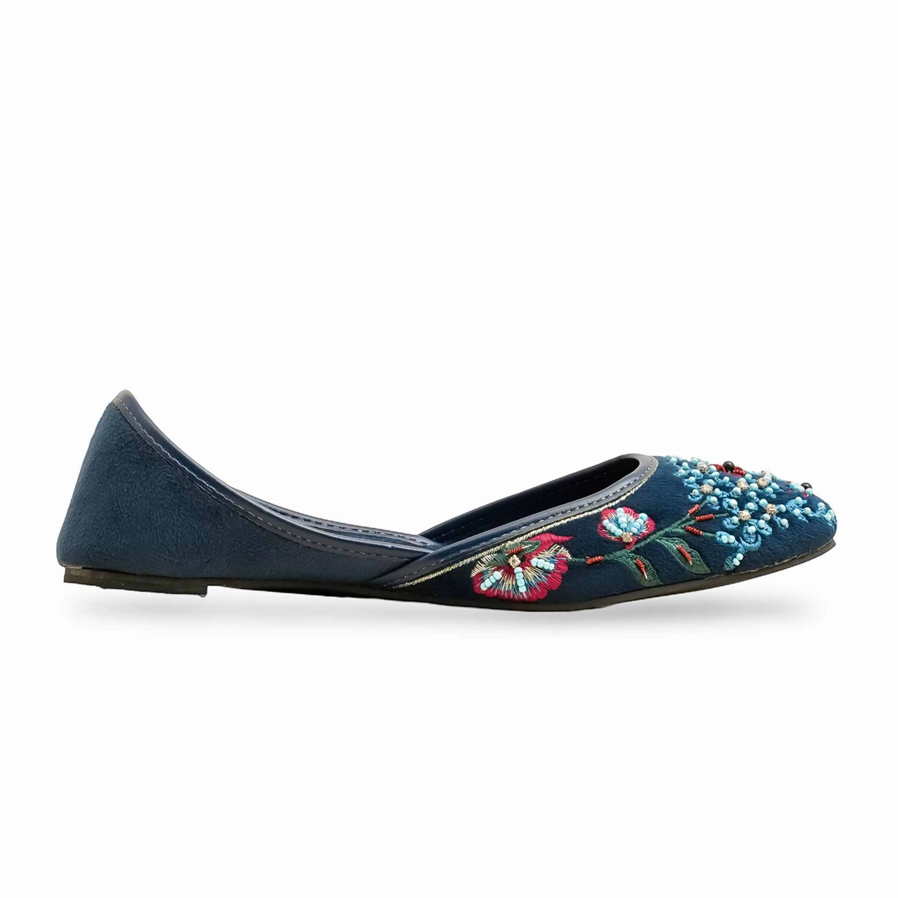 Best Walking Shoes With Arch Support For Flat Feet Blue Ethnic Khusa EC8588
