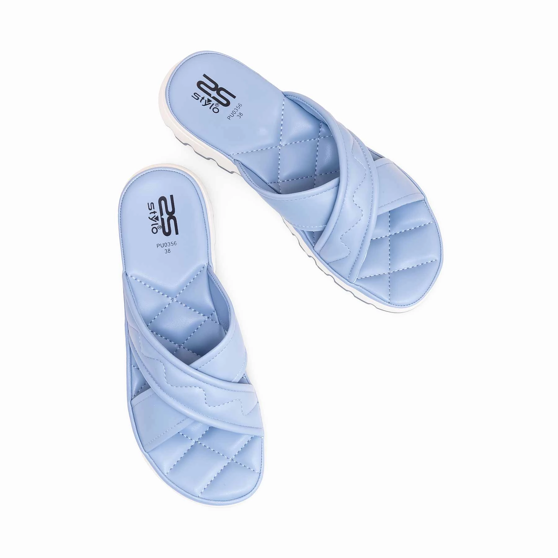 Blue Formal Slipper PU0356 Goth Slippers