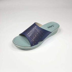 Blue Slippers in Short Wedge Oogie Boogie Slippers