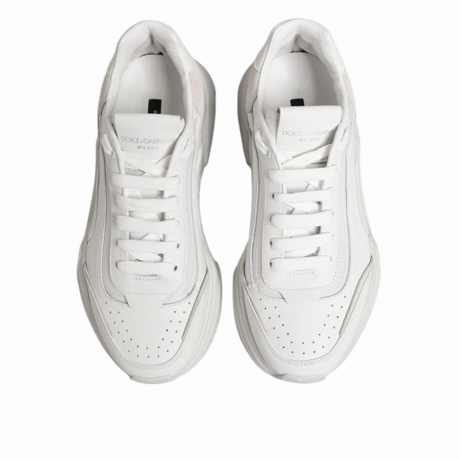 Dolce & Gabbana White Daymaster Low Top Men Sneakers Shoes Pro Sneakers