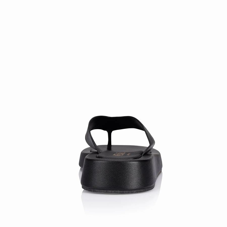 Flip Flops Cheap Bouncer II Flatform Thongs - Black Smooth