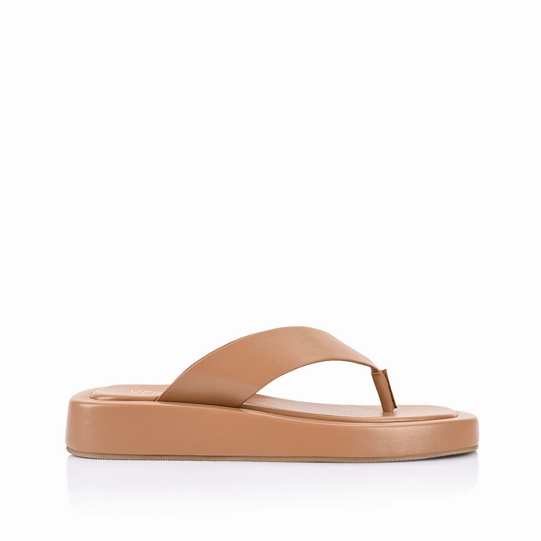Bouncer II Flatform Thongs - Dark Camel Tan Indigo Flip Flops