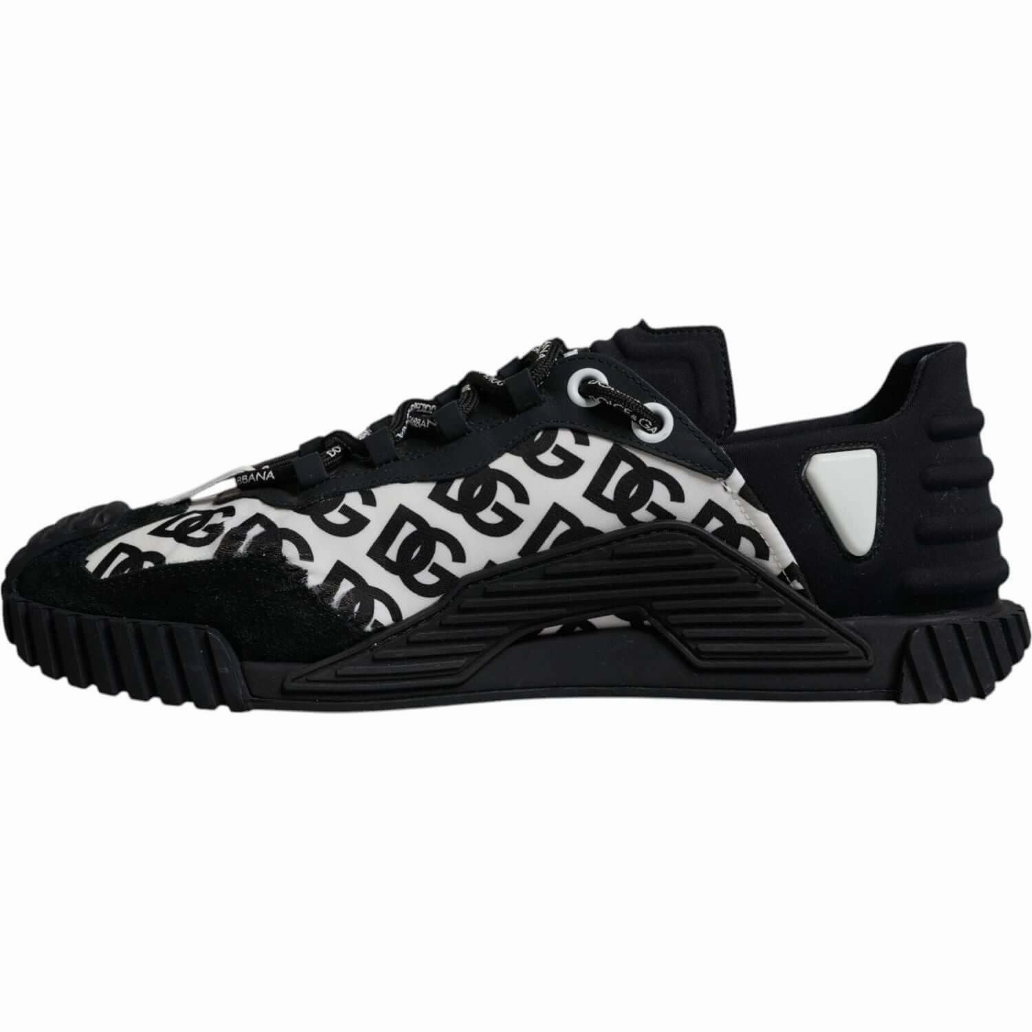 Paint For Leather Sneakers Dolce & Gabbana Black Logo Lace Up Low Top NS1 Sneakers Shoes